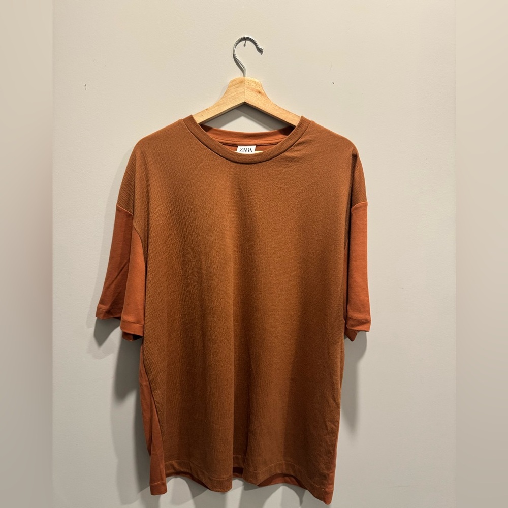 Zara Men's Rust Short Sleeve Tee